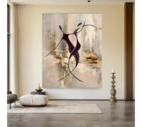 IHHGNB Peinture abstraite de danse magique sur toile, impression d'art naturel sur toile texturée pour la décoration du salon (40 x 60 cm (16 x 24 po) / sans cadre)