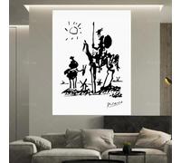 IHHGNB Picasso, croquis de Don Quichotte, affiche décorative murale, impression sur toile, tableau pour salon (50 x 75 cm (20 x 30 pouces) / sans cadre)