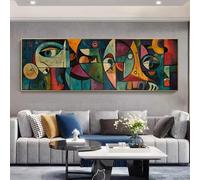 IHHGNB Tableau abstrait de Pablo Picasso, sans cadre, style figuratif classique, affiche, peinture, décoration murale (65 x 200 cm (26 x 79 pouces) / Sans cadre)