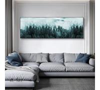 IHHGNB Tableau moderne sur toile représentant un paysage de forêt, idéal pour décorer un salon ou une maison (55 x 165 cm/sans cadre)