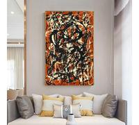 IHHGNB Tableau sur toile Jackson Pollock « Forme libre », affiche d'art moderne pour la décoration murale de votre salon (30 x 40 cm (12 x 16 po) / Sans cadre)