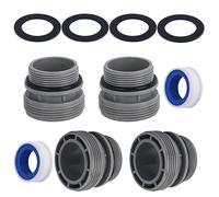 IHLOOTD 4 Pièces Adaptateur Tuyau Piscine 4560 Raccord de Pompe à Piscine Connecteur de Tuyau de Piscines 40 mm à 1 1/2 Pouces Compatible Pompes à Filtration Intex et Coleman