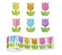 IHLOOTD Autocollant Fleurs 3D, 500 Pièces Sticker Scrapbooking Fete Été, Autocollant Album Photo, Stickers Emballage Cadeau pour Album, Enveloppes, Cadeaux (C)