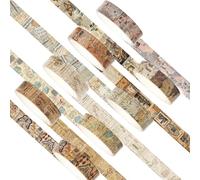 IHLOOTD Washi Tape Retro 8 Rouleaux Ruban Adhésif Décoratif Masking Tape Scrapbooking Vintage pour DIY, Loisirs Créatifs, Bullet Journal, Scrapbooking, Décoration Cadeau (D)