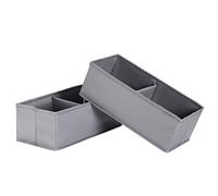 IHOMAGIC Boîtes de Rangement Pliable Paquet de 2 pour Adulte, Bacs de Rangement Mignon Panier de Rangement Stockage Containers Organiseur Tiroirs pour Les vêtements, Jouets, Bureau, 13X28X10cm