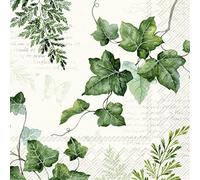 IHR Ideal Home Range - ELWIN Lot de 20 serviettes en papier 3 plis Crème 16,5 x 16,5 cm