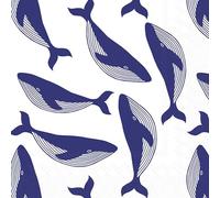 IHR Ideal Home Range Lot de 20 serviettes de fête jetables en papier 3 plis, 16,5 x 16,5 cm, baleines