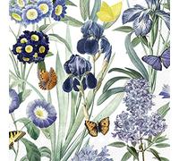 IHR Ideal Home Range - Lot de 20 serviettes en papier velours bleu 3 plis 16,5 x 16,5 cm