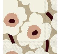 IHR Ideal Home Range - Serviettes en papier Marimekko UNIKKO crème 20 St Cocktail Serviettes 25 cm x 25 cm / 10" x 10"