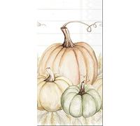 IHR Ideal Home Range Serviettes jetables en papier 3 plis pour invités, buffet, 21,6 cm, 11,4 cm, trio de citrouille