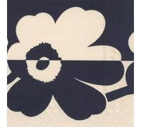 IHR Ideal Home Range Suur Unikko Lot de 20 serviettes de fête jetables en papier 3 plis, 12,7 x 12,7 cm, bleu lin
