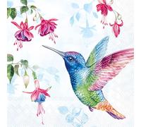 IHR Serviette de table Colibri multicolore 33x33cm Serviettage Motif Serviette de table