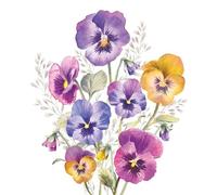 IHR Serviette de table Pensées du jardin 33x33cm Serviettage Motif serviette