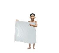 IHRAM Couverture 2 pièces Blanc Serviette Hajj Umra Hommes Garçon Adolescent Ahram (Enfants (75 x 150 cm)