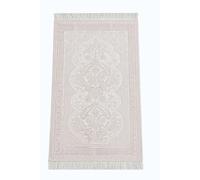 Ihvan Online - Tapis de Prière Doux en Velours Lux | Janamaz | Sajadah | Tapis de Prière Islamique Doux - Cadeaux Islamiques - Couleur : Crème
