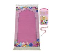 Ihvan Online, Tapis de Prière Musulmane pour Enfants, Cadeau Islamique, Motif Janamaz Sajadah, Doux et de Voyage, Cadeau du Ramadan et de l'Aïd, Kaaba