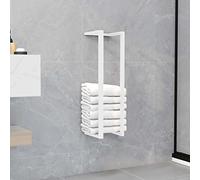 Iiaky Porte-Serviette Blanc 12,5x12,5x60 cm Acier,Porte-Serviettes en Papier,Porte-Serviettes