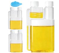 IIRC Lot de 3 flacons doseurs à double col, 1 flacon doseur de 1000 ml avec chambre de dosage de 100 ml, 2 bouteilles de distribution 100 avec compartiment doseur de 5 ml
