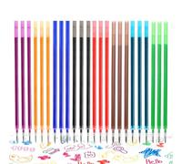 Iirlvior, lot de 24 recharges compatibles avec le stylo Legami, 8 couleurs, 0,7 mm, longueur du corps du stylo : 13 cm, cartouches d'encre gel effaçables, recharges pour stylo effaçable