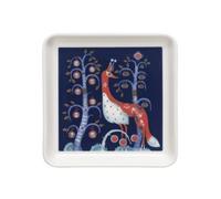 Iittala Assiette carrée Taika en porcelaine vitrocéramique, couleur : bleu, dimensions : 12 x 12 x 1,9 cm, 1070927