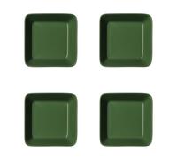 Iittala Assiette carrée Teema Vert forêt. 12x12 cm. lot de 4