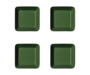 Iittala Assiette carrée Teema Vert forêt. 12x12 cm. lot de 4