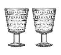 Iittala Verre à eau sur pied Kastehelmi 26cl lot de 2 clair