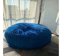 IJNBHU Pouf Géant Immense 140 cm De Diamètre Fourrure XXL Blanc ou Gris ou Chocolat avec Ultra Confortable,Canapé,Double Housses,Coussin(Color:6,Size:7ft)