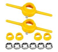 IJSDNVJNDX 2 Ensembles de Matrices de Filetage de Tuyau Plastique, Kit D'Outils Plomberie pour Enfile-Tuyau en PVC, Matrice de Conduite D'Eau, de Clés de de Filière en Plastique