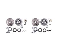 IJSDNVJNDX 2X de Jante de Pignon de Tambour D'Embrayage 3/8 Pouces 8 T 7 T pour Tronçonneuse à Vis Sans Fin de Pompe à MS361 MS 361 1128007 1000,1128160