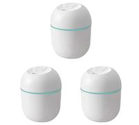 IJSDNVJNDX 3X Humidificateur D'Air USB 220Ml Mini Diffuseur Portatif de Brume Fraîche pour L'Atomiseur D'Arôme de Voyage de Voiture de Bureau de Bureau de Chambre à Coucher, Blanc