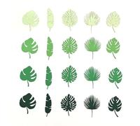 IJSDNVJNDX 500 Pièces Monstera Papier Feuille Plantes Été Fête Confettis Décor Rempli Ballon Confettis Anniversaire Fête de Mariage Décoration