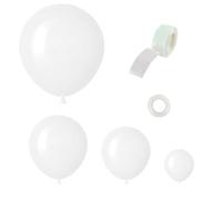 IJSDNVJNDX Kit D'Arche de Ballons Blancs, Fournitures de Couronne de Ballons en Latex Blanc