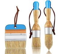 IJSDNVJNDX Pinceaux à la Craie et à la Cire Pinceau Ovale pour Peinture Acrylique Pinceaux à Pochoirs pour Meubles en Bois Décoration D'Intérieur