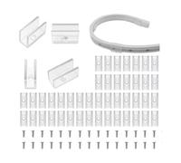 IJSDNVJNDX Supports de pour Corde Lumineuse au, 100 Pièces, Clips de Fixation pour Installation de Lumières au, Accessoires pour Bande Flexible au LED 6 X 12 mm