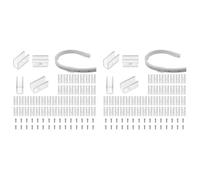 IJSDNVJNDX Supports de pour Corde Lumineuse au, 200 Pièces, Clips de Fixation pour Installation de Lumières au, Accessoires pour Bande Flexible au LED 6 X 12 mm