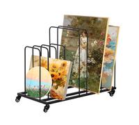 ikare Support de rangement pour toile d'art, support de peinture avec roulettes, chevalet de rangement réglable pour tableaux de toile, panneaux, travaux manuels et supports d'impression, cadre