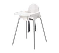 IKEA Chaise haute ANTILOP, Blanc, Charge maximale 15 kg, portable, pliable, pour enfant, de 6 mois à 3 ans