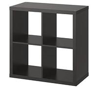 IKEA Kallax Étagère de rangement plus grande (noir-marron, 77 x 77 cm)