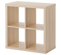 IKEA Kallax Étagère Effet chêne teinté Blanc (77x39x77 cm) 4 étagères