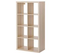 IKEA KALLAX STRAING STRAING BLANCHE Effet de chêne taché (77x39x147 cm) 8 étagères