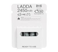 IKEA LADDA Lot de 4 piles rechargeables AA HR6 1,2 V 2450 mAh Gris