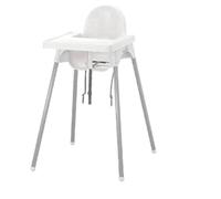 IKEA - Lot de 4 chaises hautes Antilop avec plateau, blanc