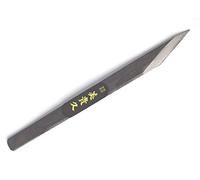 Ikeuti Couteau Kiridashi Japonais Droit Menuiserie Ebénisterie - Forgé Main au Japon - Droitier (Noire, 12 mm)