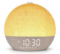 IKHDCYH Réveil Lumineux Simulateur d'Aube, Eveil Lumière Reveil Matin sur Lampe de Chevet LED, Lampe de Réveil avec 30 Sons pour Dormir, Snooze, Minuteur, 17 Couleurs Réveil Veilleuse Enfants Adultes