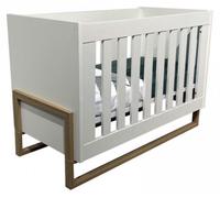 IKID Lit bébé TIVOLI - 140x70 cm blanc-bois