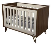 IKID Lit bébé TRIESTRE noyer-blanc