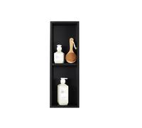 IKITRAEE Niche de Douche Étroite Encastrable INOX, Étagère Murale Gain de Place pour Petite Salle de Bain et WC, Étanche Antirouille sans Carrelage, Rangement Douche(Noir Mat, 60 x 20 x 10 cm)