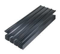 Ikodm, 36 pièces de tôle profilée pour toiture, dimensions 129 x 46 cm, épaisseur 0,25 mm, couleur anthracite, pour abri de jardin et carport