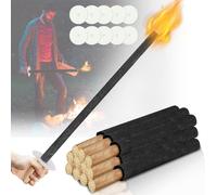 Ikodm, 50 torches à bougies, 72 cm, durée 90 minutes, extra longues, torches de jardin avec protection anti-goutte, idéales pour les promenades nocturnes
